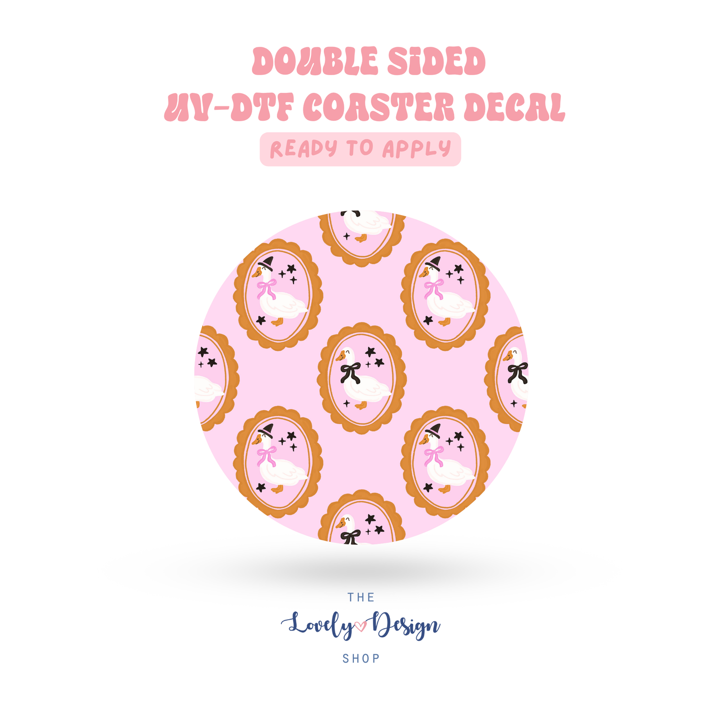 Spooky Geese - UV DTF Coaster Decal - Aug 8