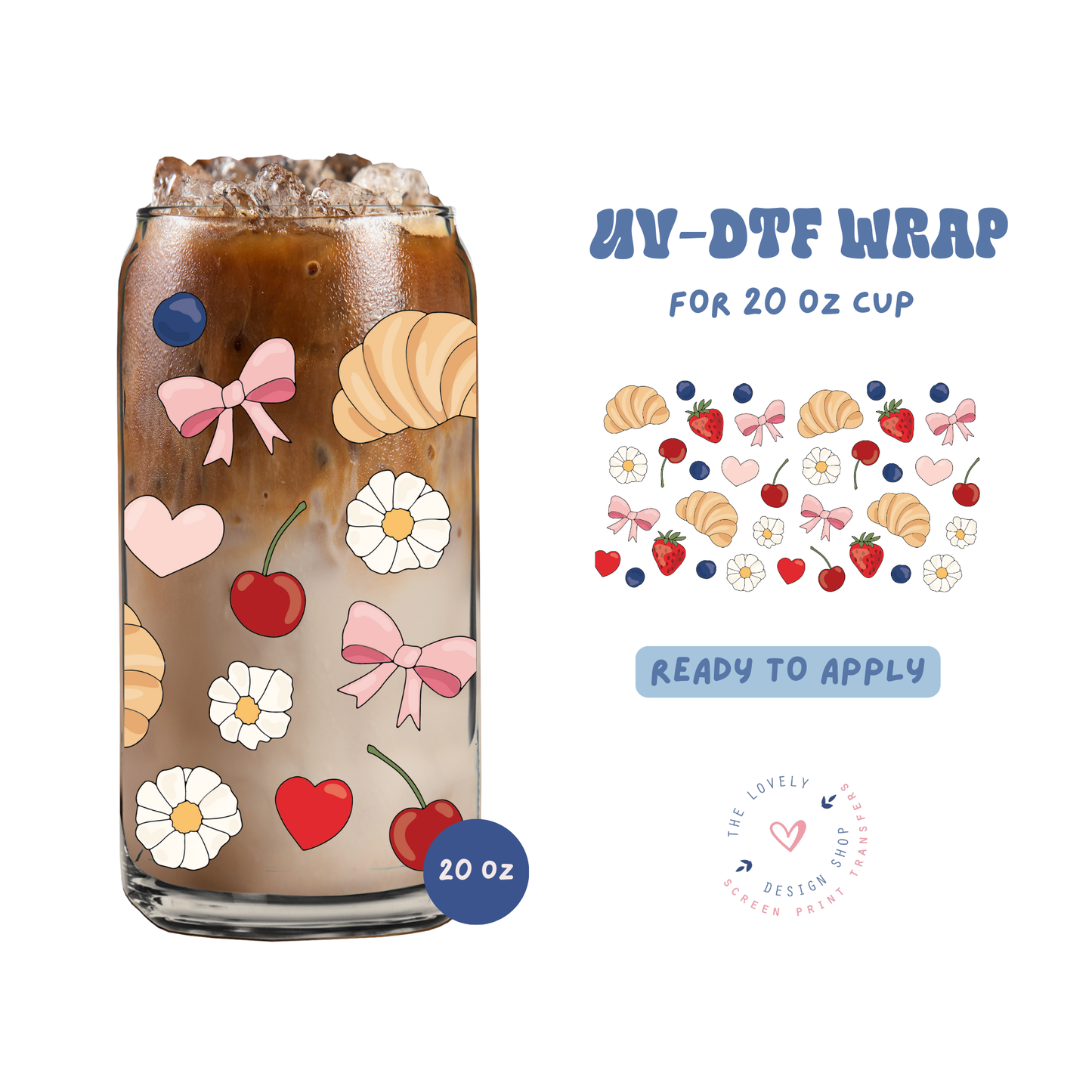 A Pretty Life - UV DTF 20 oz Libbey Cup Wrap - Feb 19