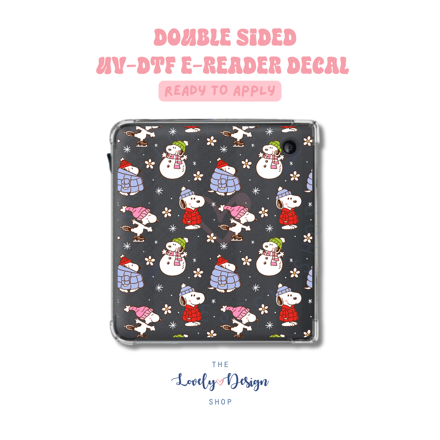 Cold Snoopy - UV DTF E-Reader Decal - Sep 15