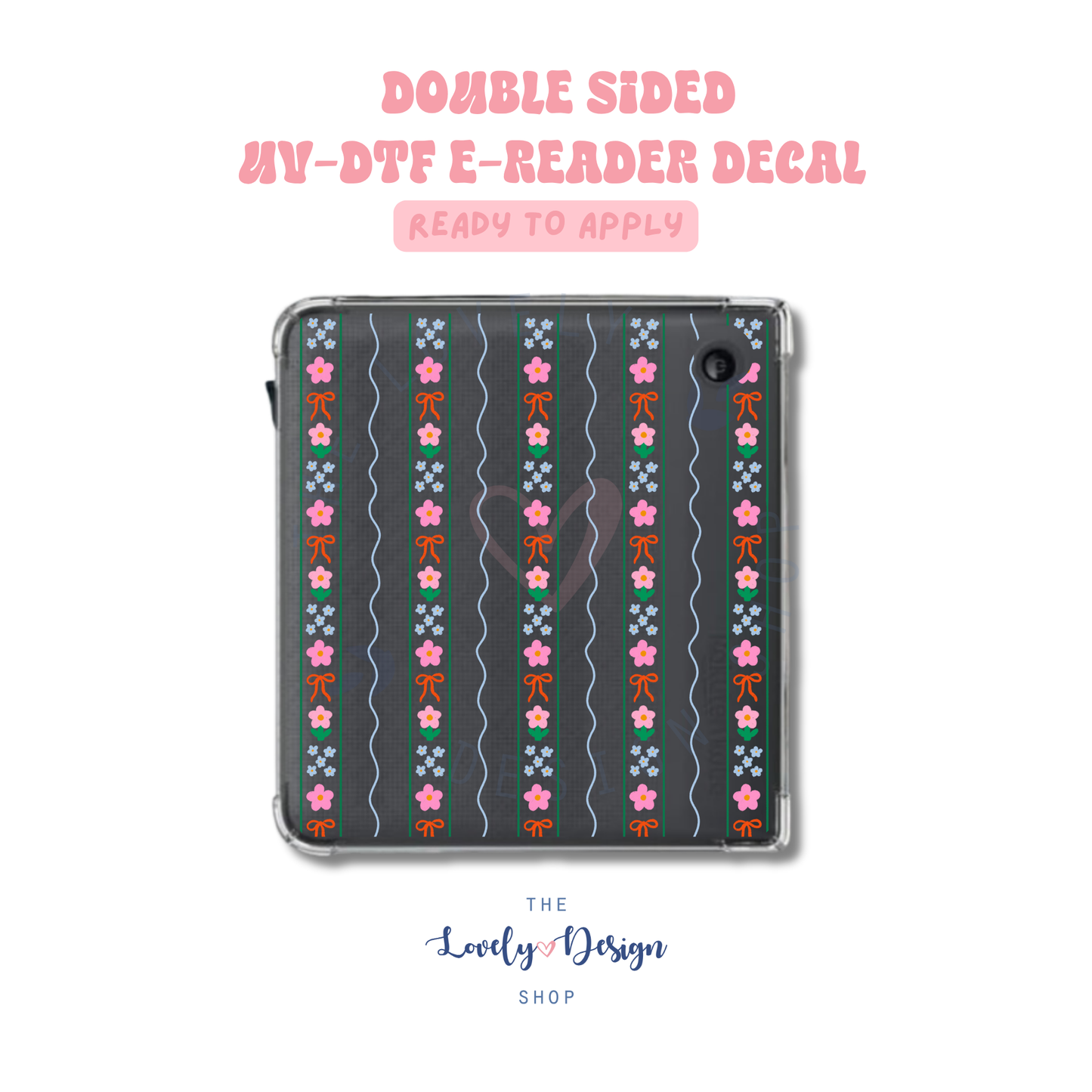 Summer Florals - UV DTF E-Reader Decal - Aug 8