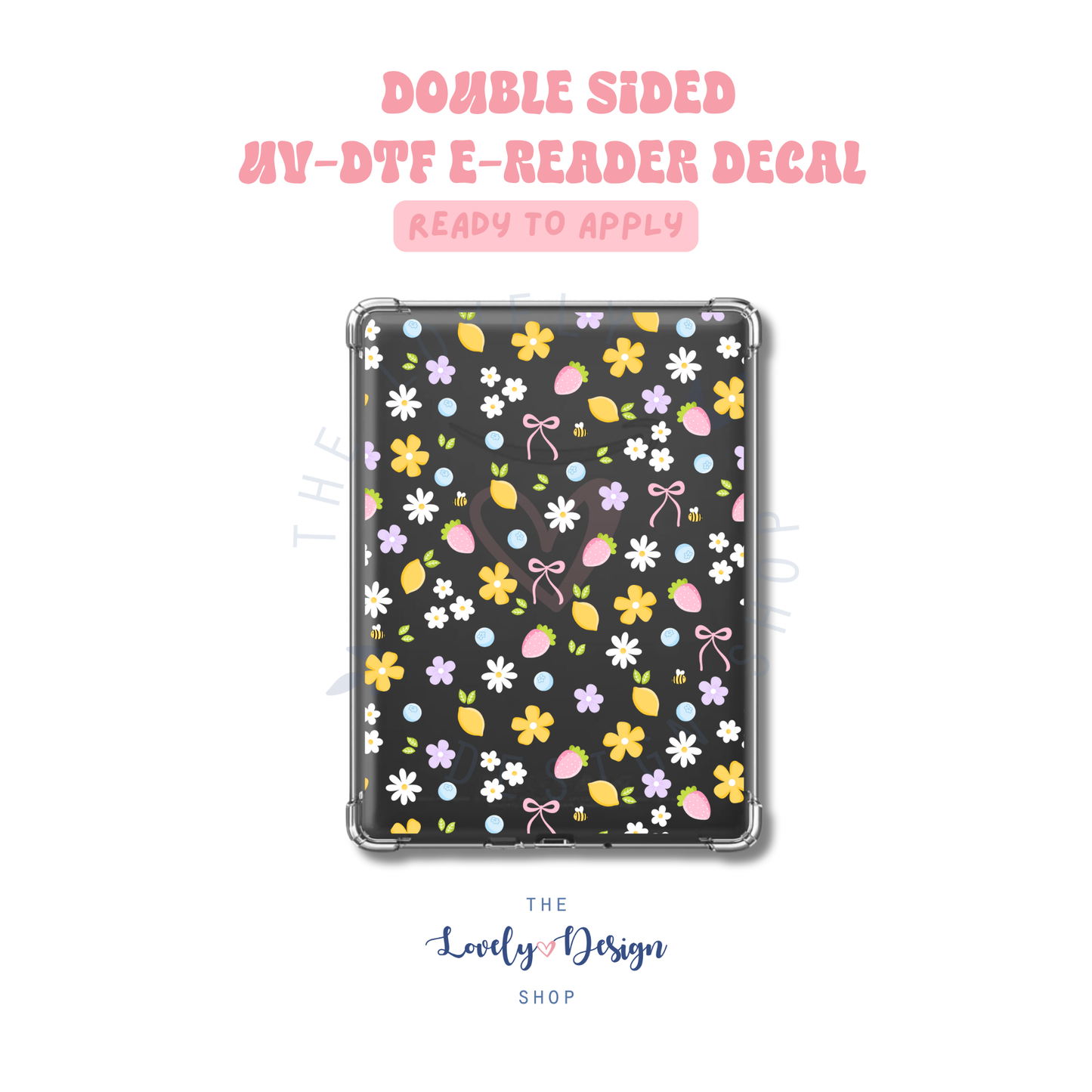 Fruity Floral - UV DTF E-Reader Decal - Aug 8