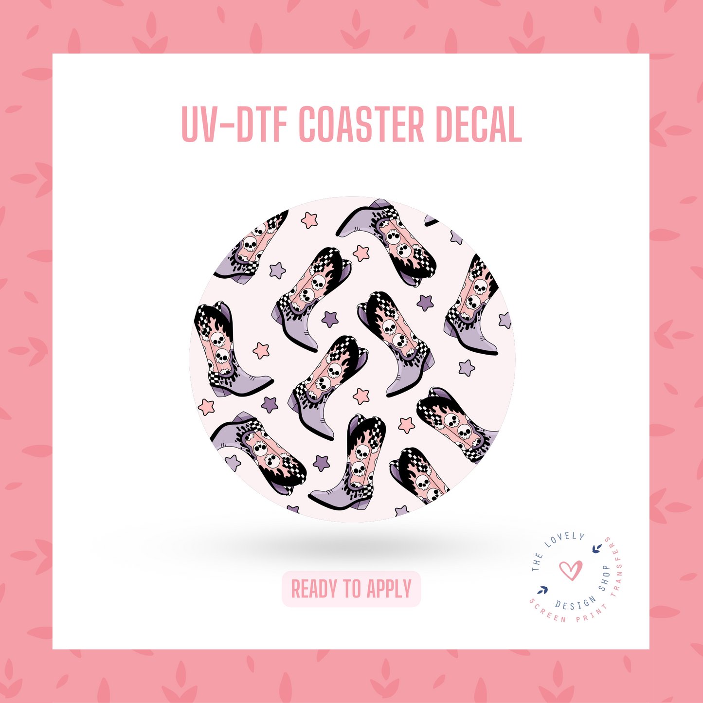 Emo Cowgirl - UV DTF Coaster Decal (Ready to Ship) May 28