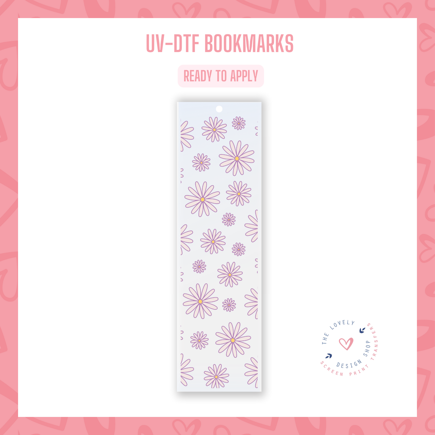Purple Blooms - UV DTF Bookmark Decal (Ready to Ship) Apr 22