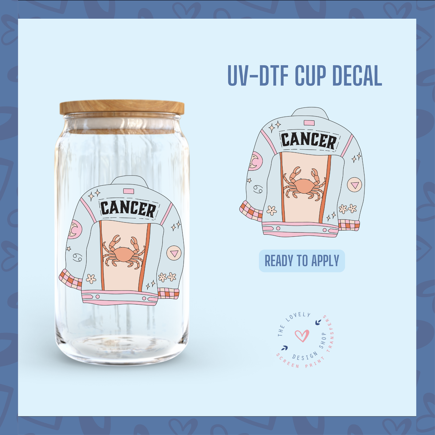 Zodiac Signs Jackets - UV DTF Cup Decal (Ready to Ship) Jun 10