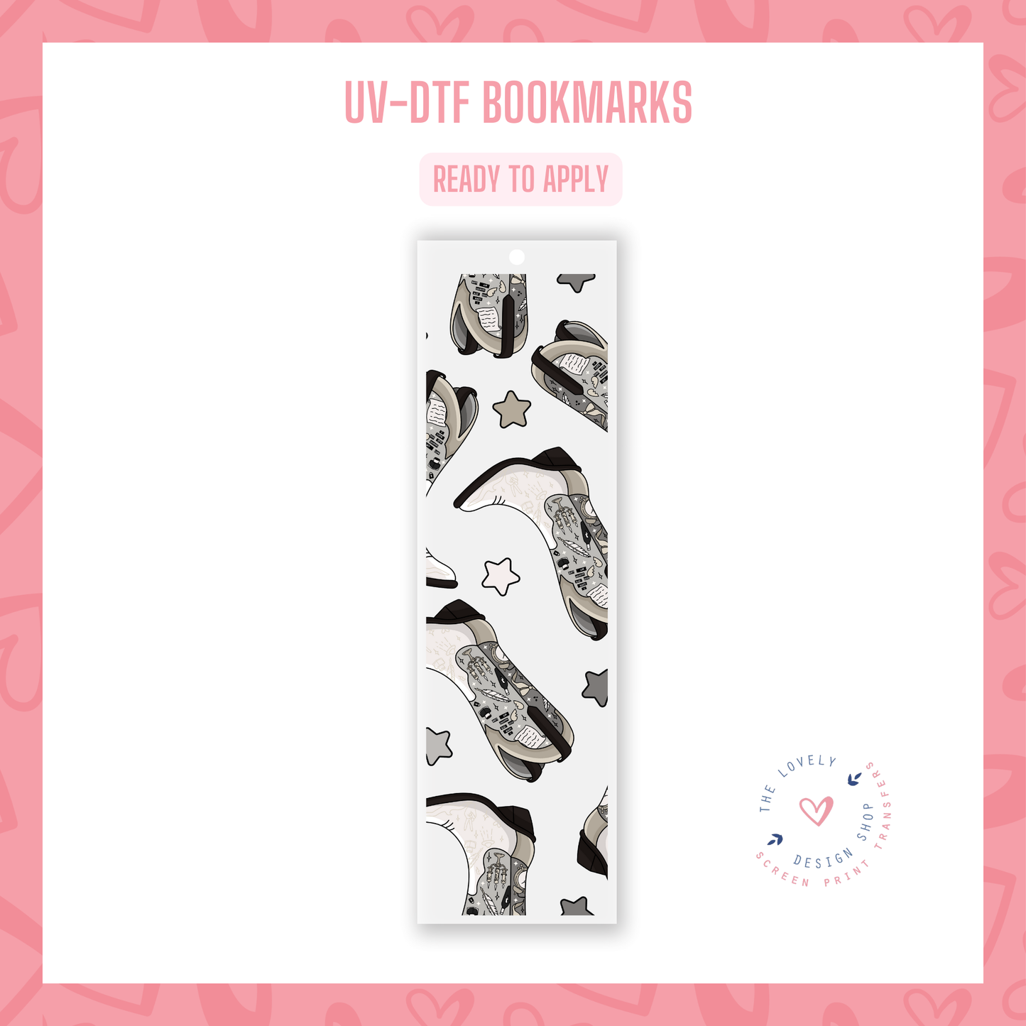 Tortured Cowgirl Boots - UV DTF Bookmark Decal - Jul 15