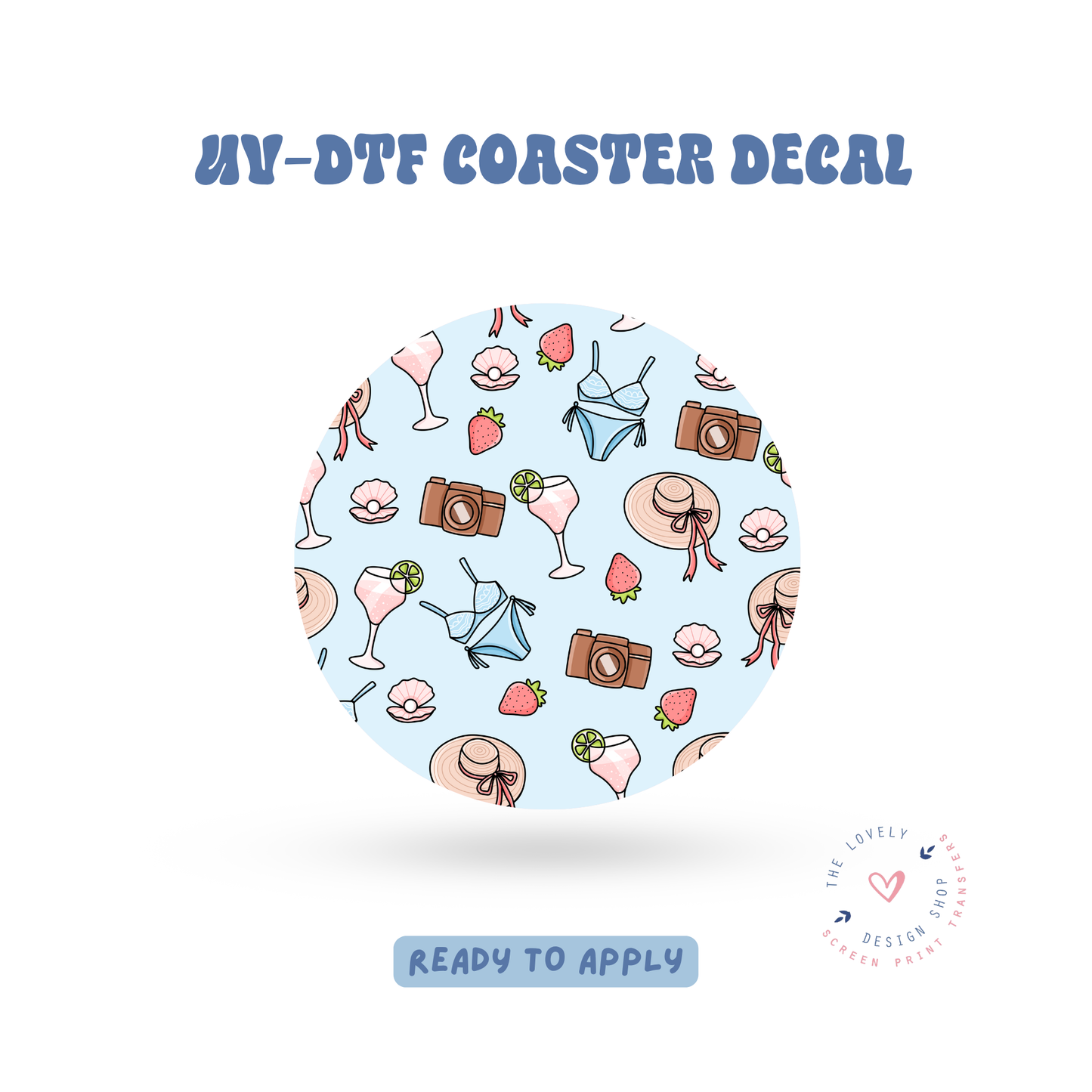 Soft Summer - UV DTF Coaster Decal - Jun 11