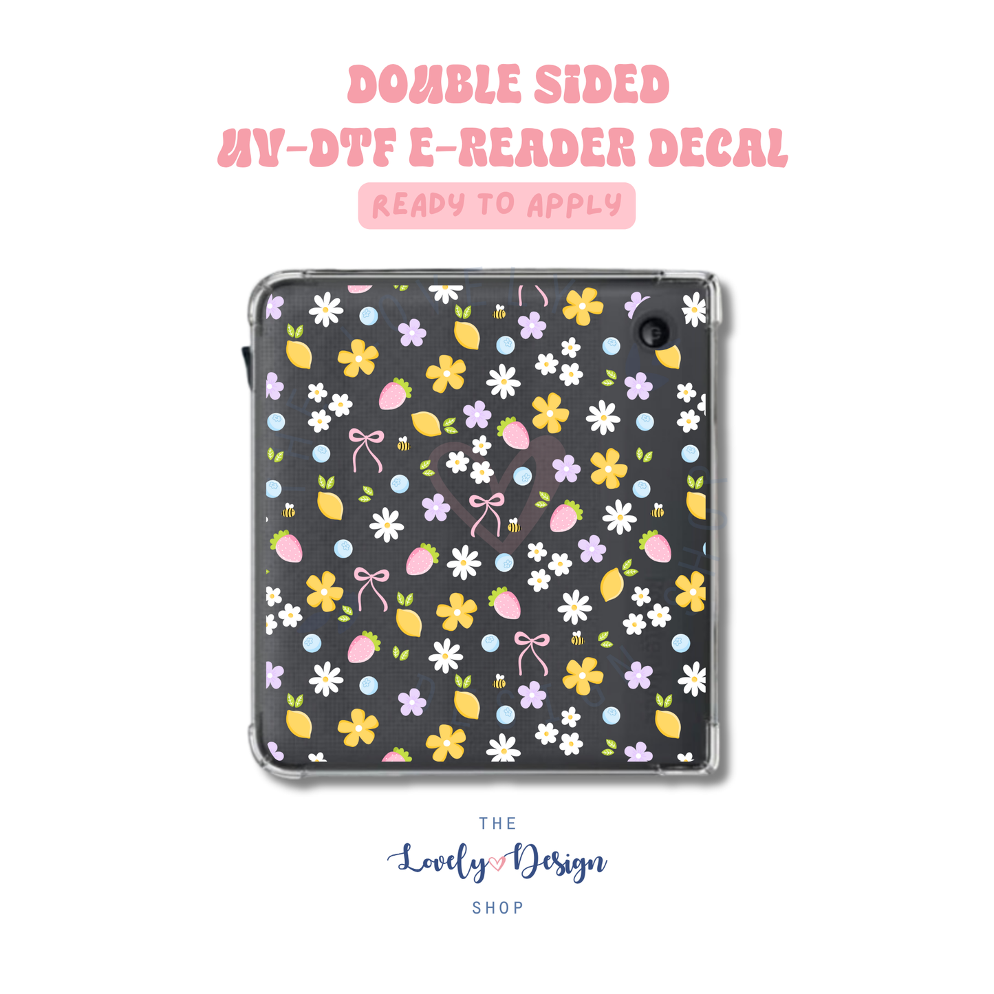 Fruity Floral - UV DTF E-Reader Decal - Aug 8