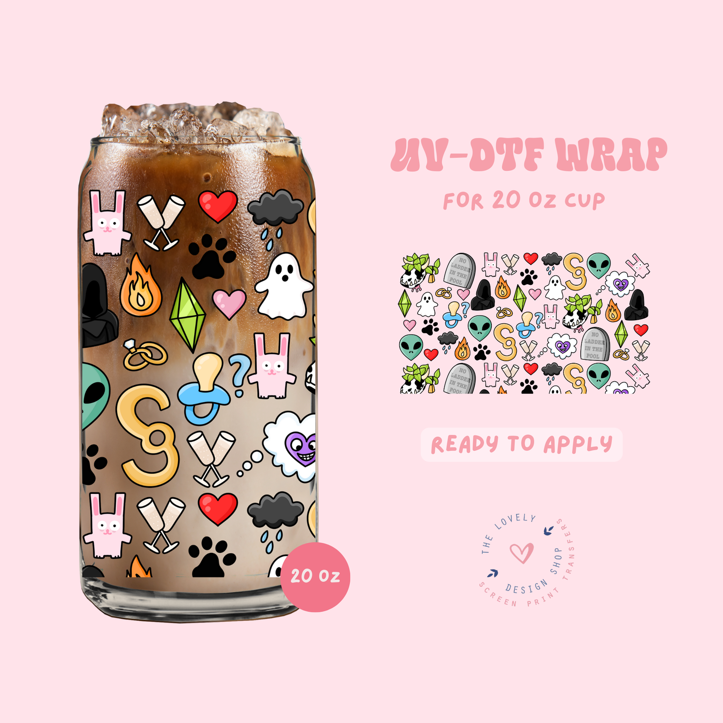 Sims - UV DTF 20 oz Libbey Cup Wrap - Apr 23