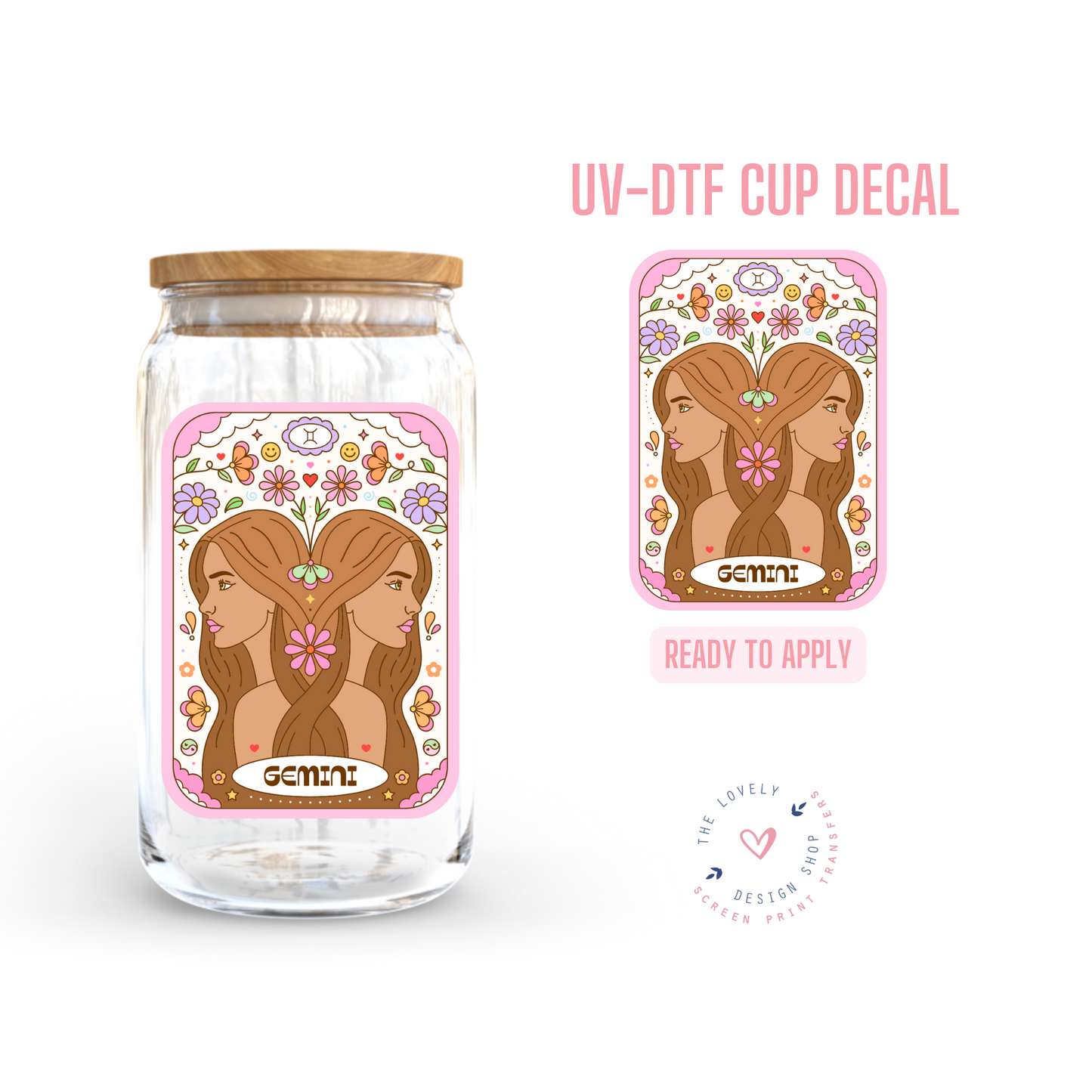 Zodiac Signs Tarot Cards - UV DTF Cup Decal (Ready to Ship) May 20
