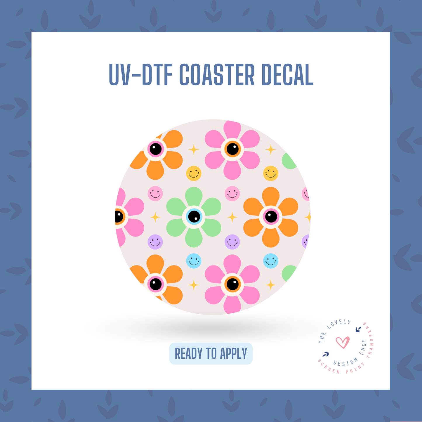 Halloween Eye Flowers - UV DTF Coaster Decal - Jul 22