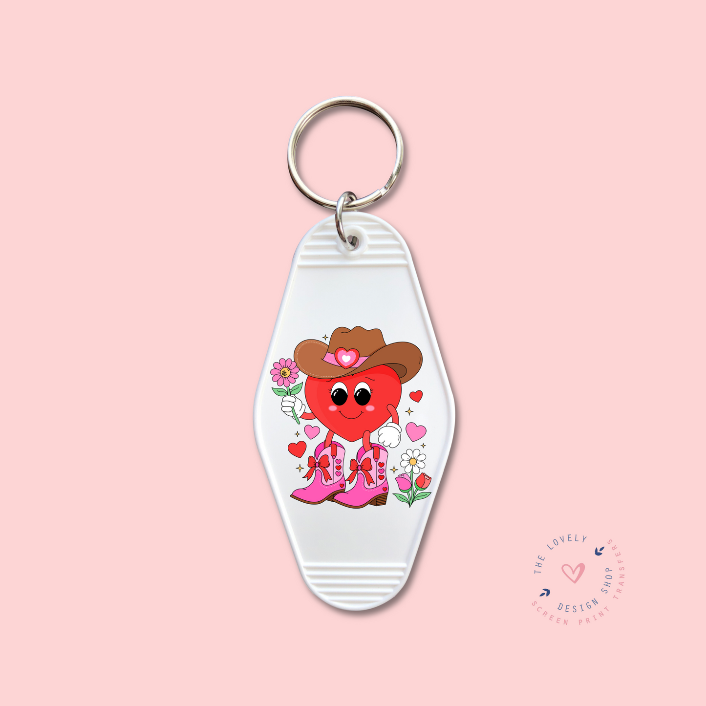 Howdy Cowboy Heart - Keychain UV DTF Decal - Jan 20