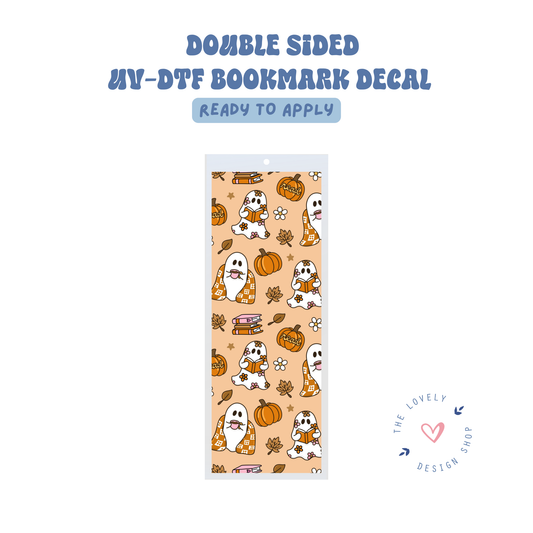 Cozy Ghosties - UV DTF Bookmark Decal - July 24