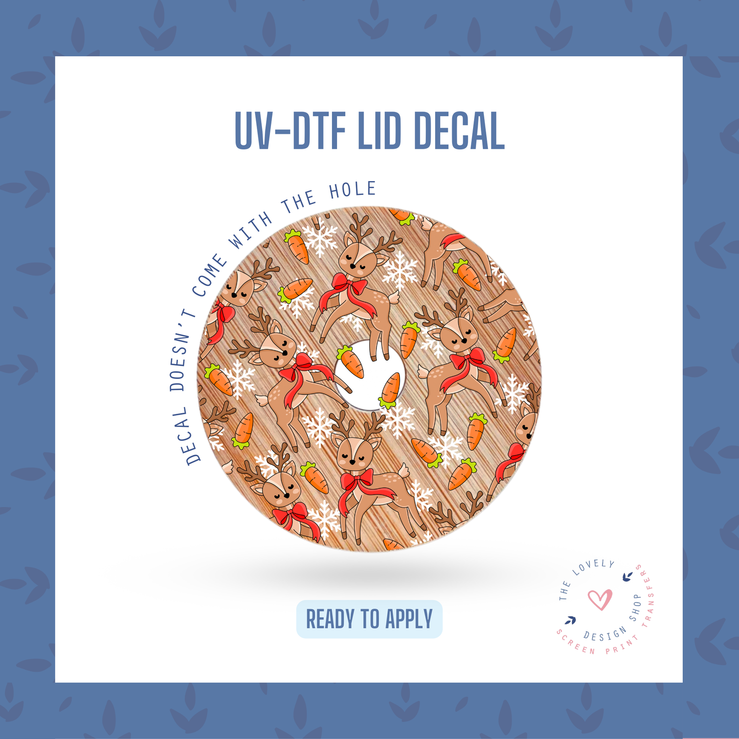 Reindeer - UV DTF Lid Decal - Nov 12