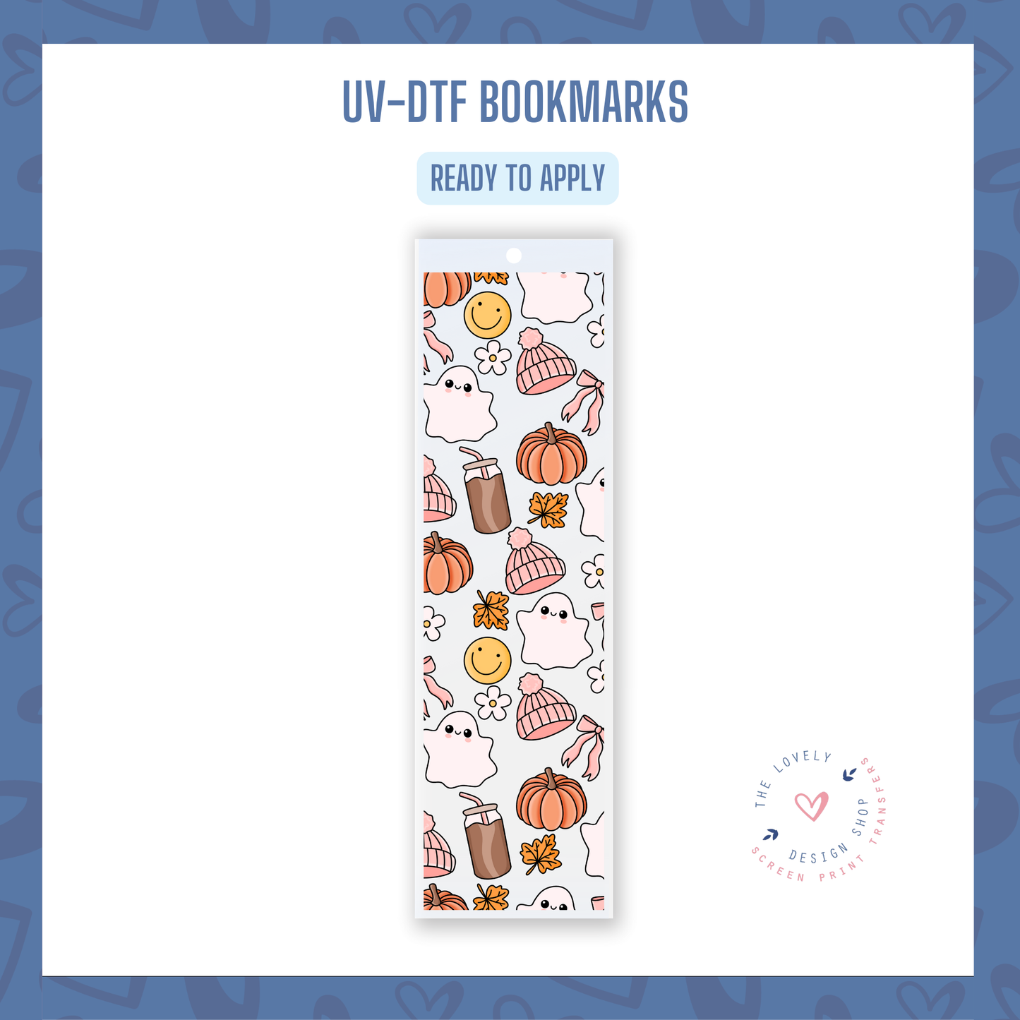 Cozy Ghost - UV DTF Bookmark Decal - Jul 15