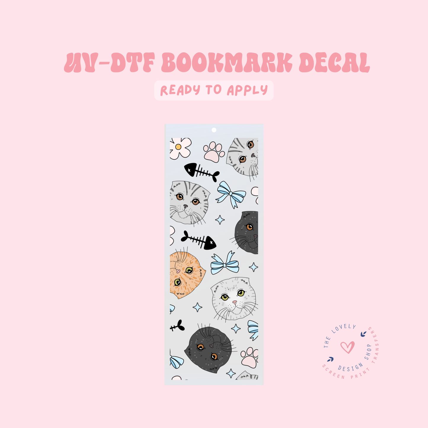 Scottish Fold Cat - UV DTF Bookmark Decal - Feb 24