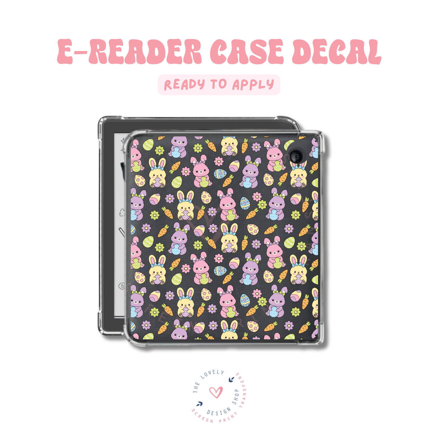 Easter Bunnies - UV DTF E-Reader Decal - Feb 12