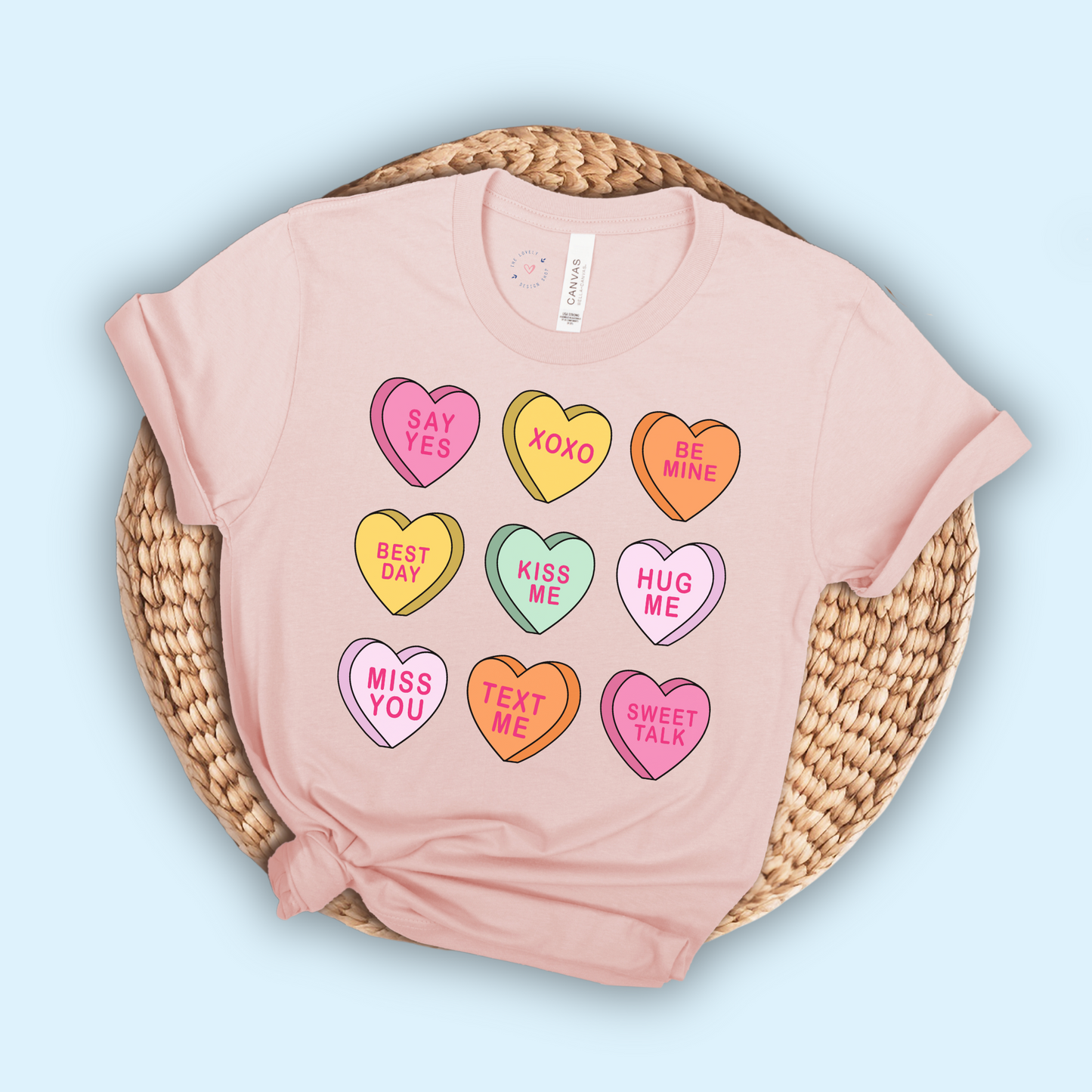 Candy Hearts - FULL COLOR DTF TRANSFER (Ready to Ship)