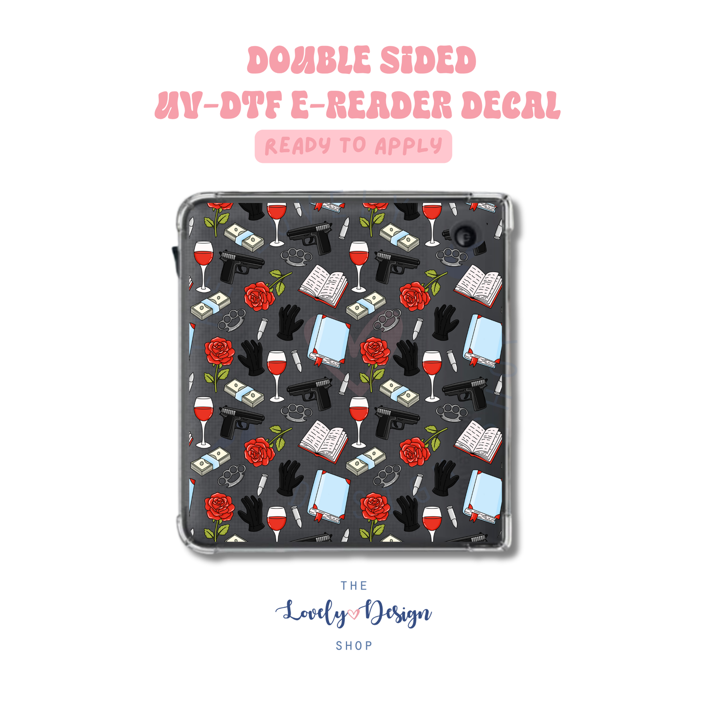 Mafia Romance - UV DTF E-Reader Decal - Aug 8