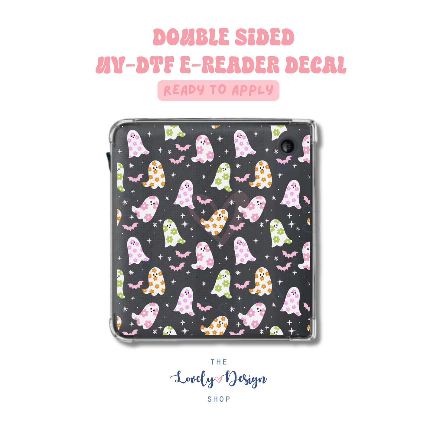 Daisy Ghosts - UV DTF E-Reader Decal - Aug 8