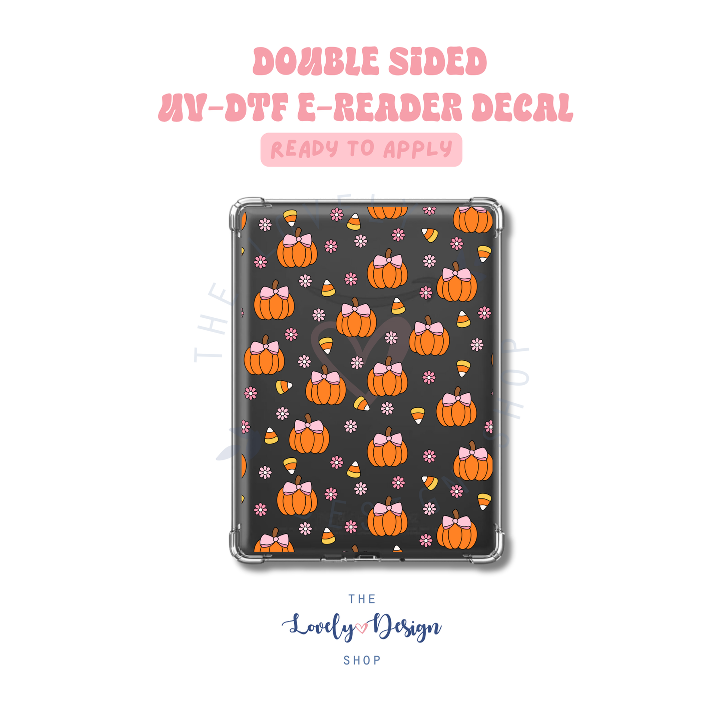Pumpkin Candy Corn - UV DTF E-Reader Decal - Aug 8