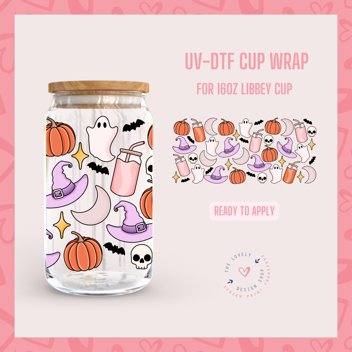 Halloween Drinks - UV DTF 16 oz Libbey Cup Wrap Jul 29
