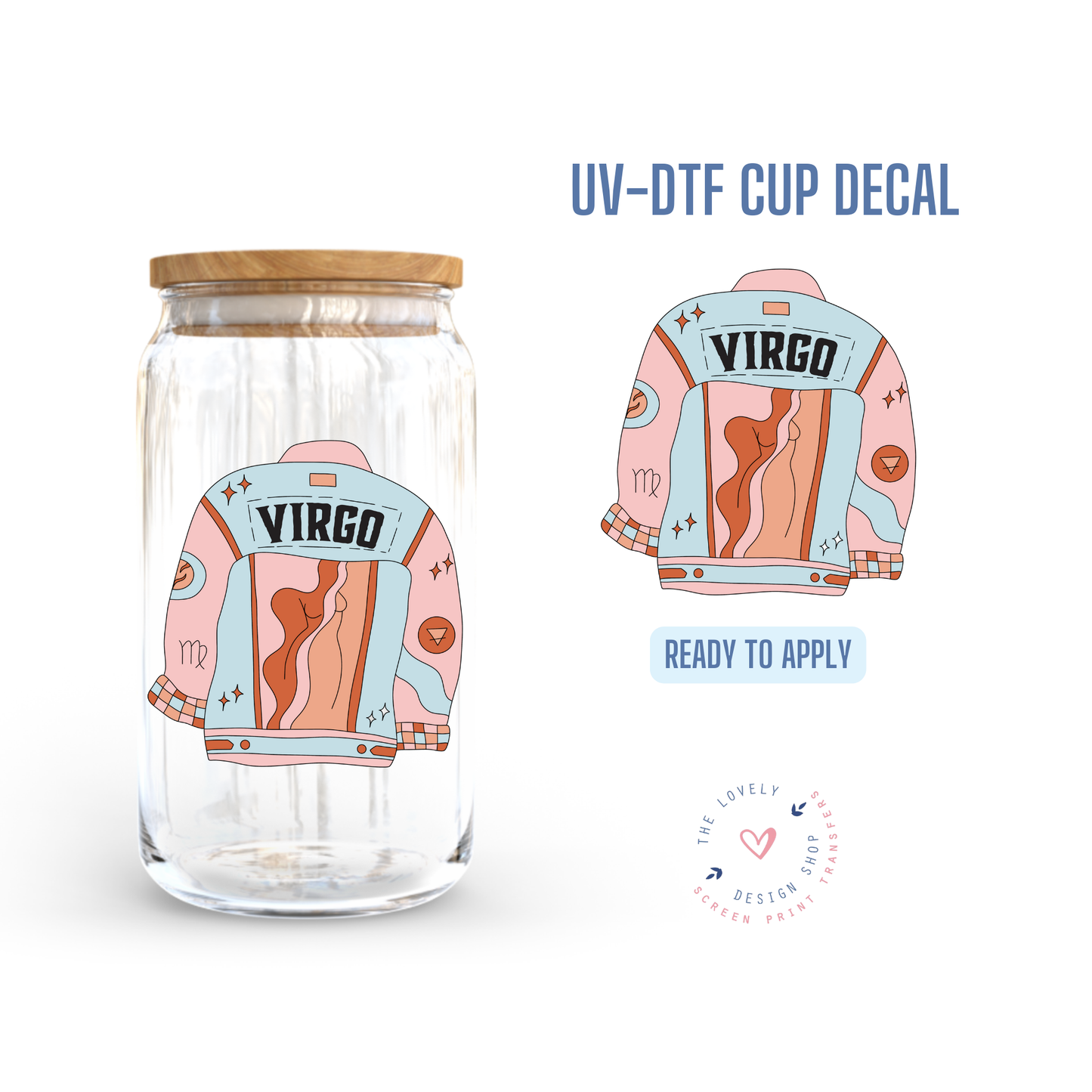 Zodiac Signs Jackets - UV DTF Cup Decal (Ready to Ship) Jun 10