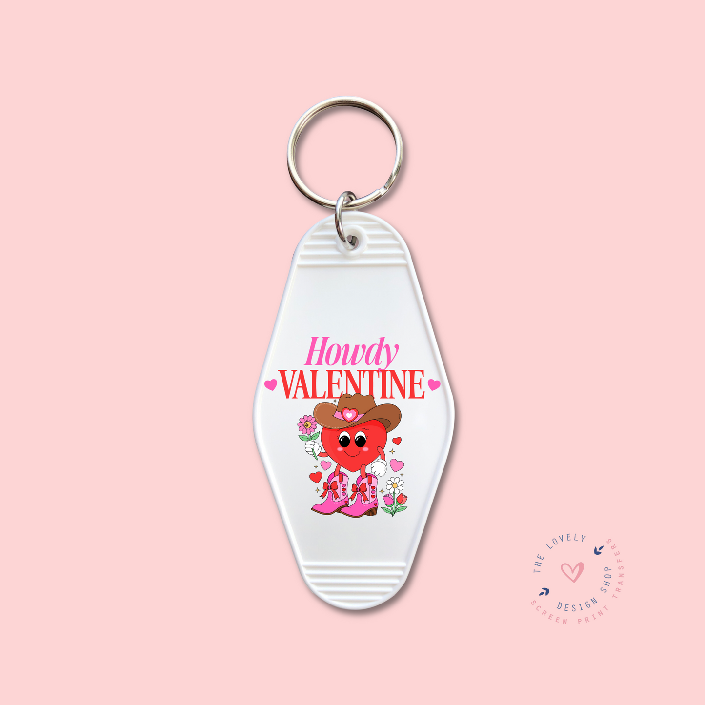 Howdy Cowboy Heart - Keychain UV DTF Decal - Jan 20