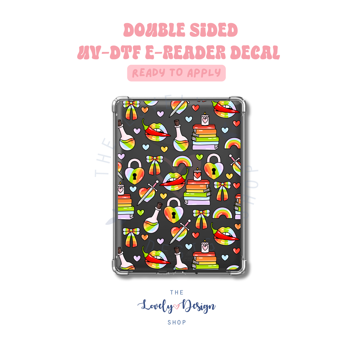 Rainbow Elements - UV DTF E-Reader Decal - Aug 8