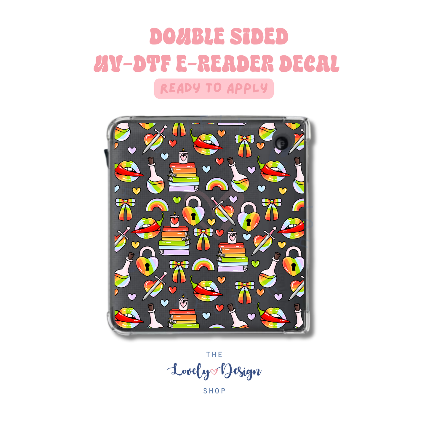 Rainbow Elements - UV DTF E-Reader Decal - Aug 8