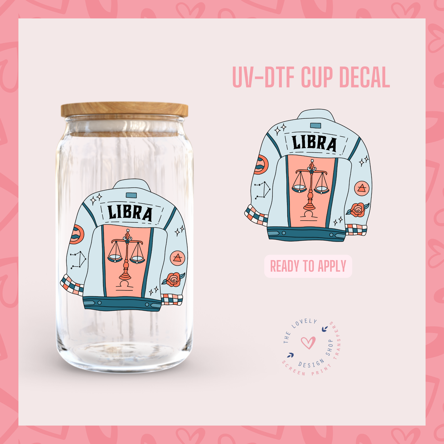 Zodiac Signs Jackets - UV DTF Cup Decal (Ready to Ship) Jun 10