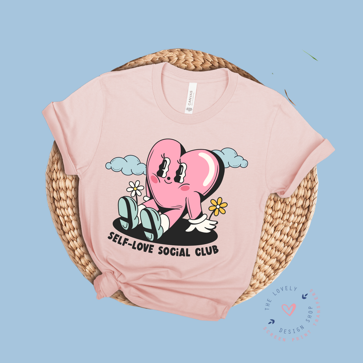 Self-Love Social Club - FULL COLOR DTF TRANSFER (Ready to Ship)