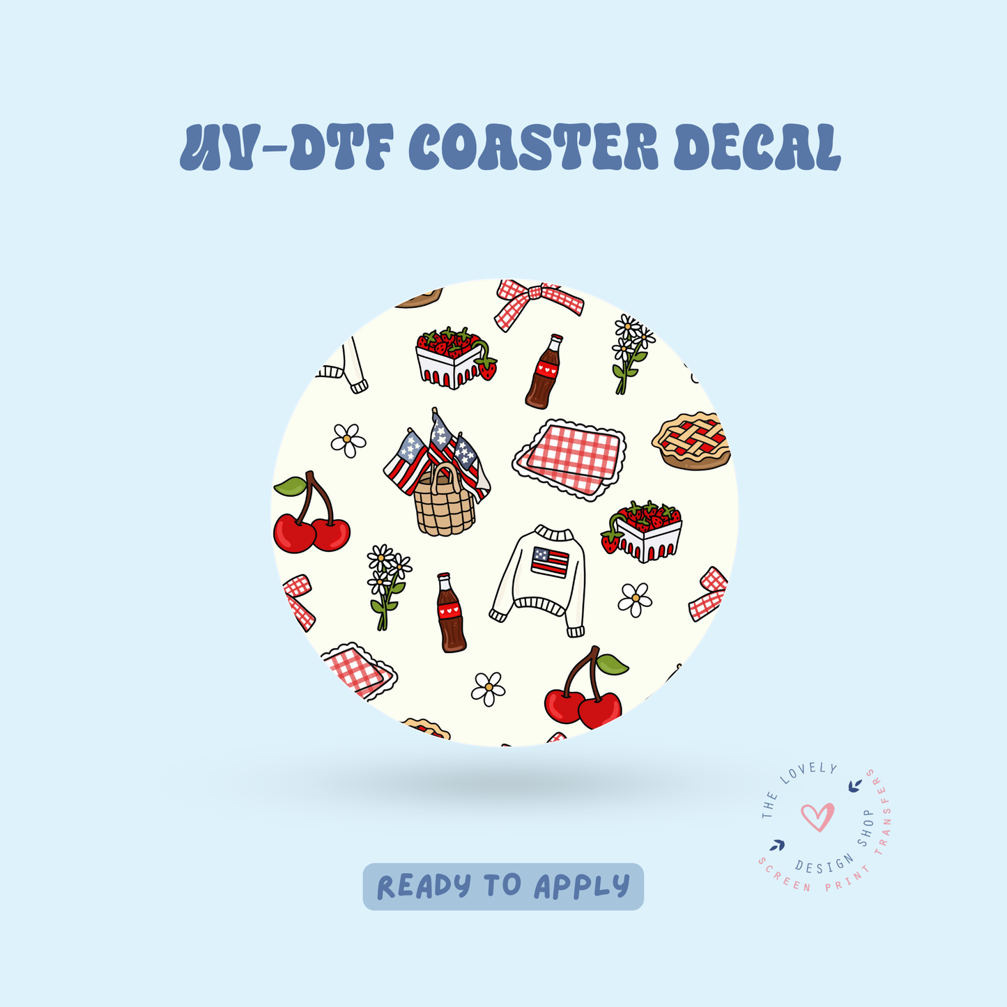 Americana - UV DTF Coaster Decal - Jun 11