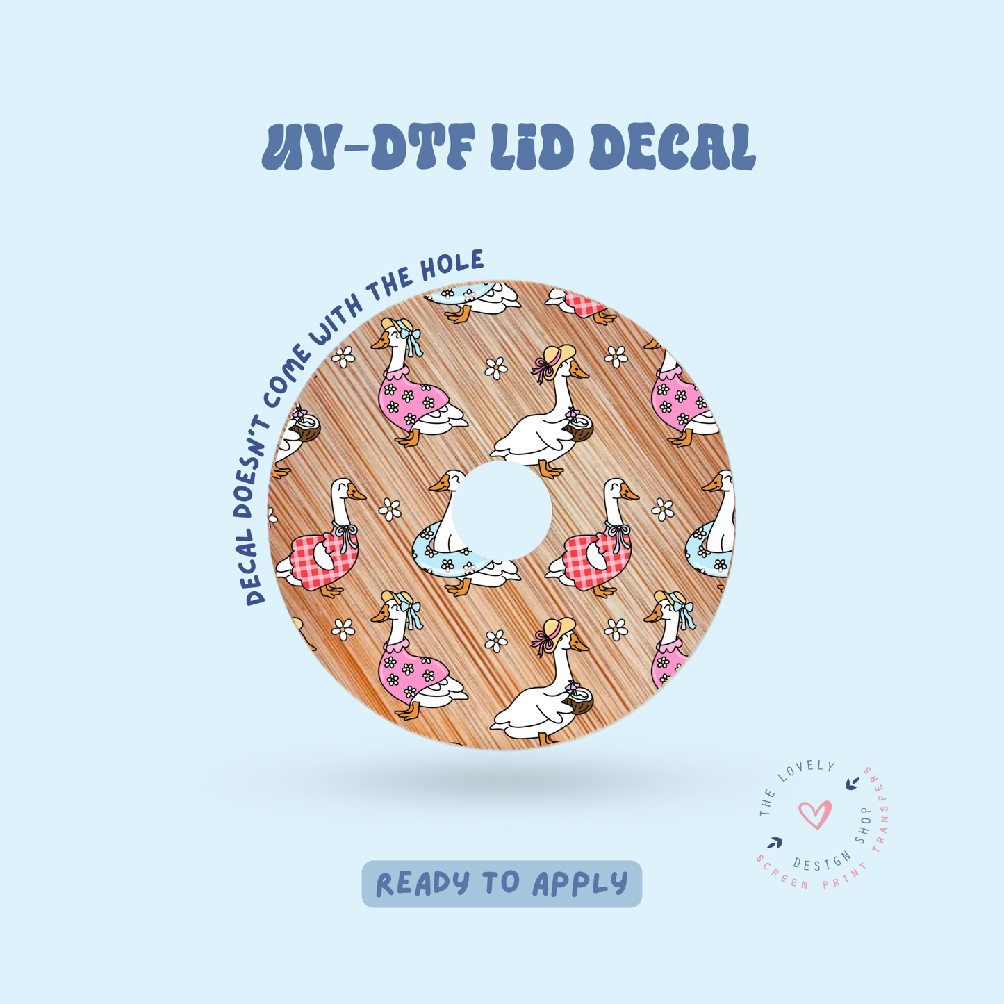 Summer Geese - UV DTF Lid Decal - May 2