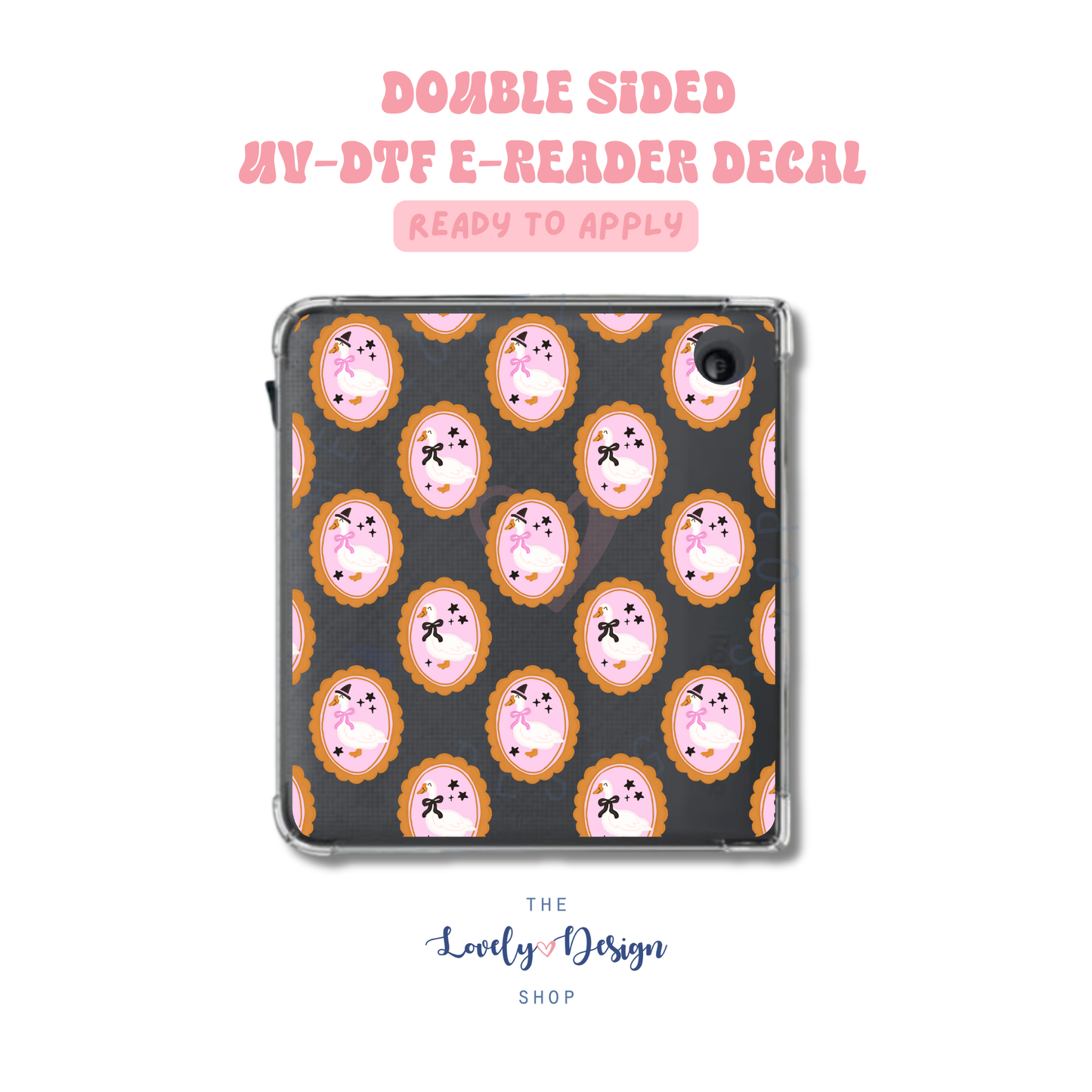 Spooky Geese - UV DTF E-Reader Decal - Aug 8