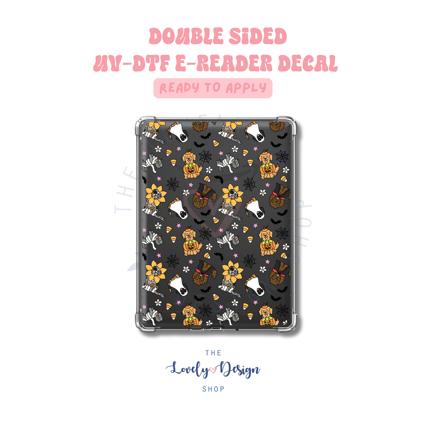 Spooky Pups - UV DTF E-Reader Decal - Aug 8