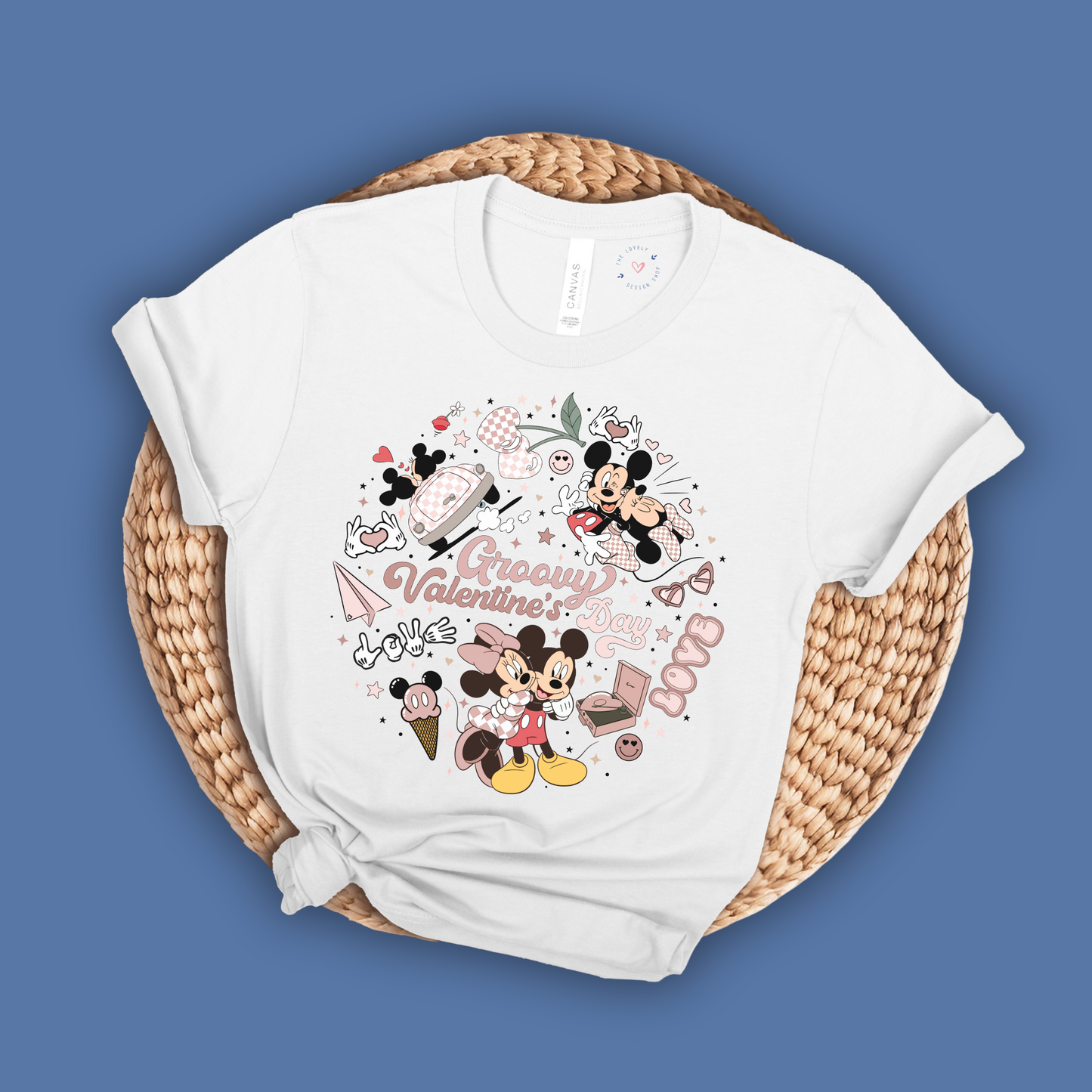 Groovy Valentines Mouses - FULL COLOR DTF TRANSFER (Ready to Ship)