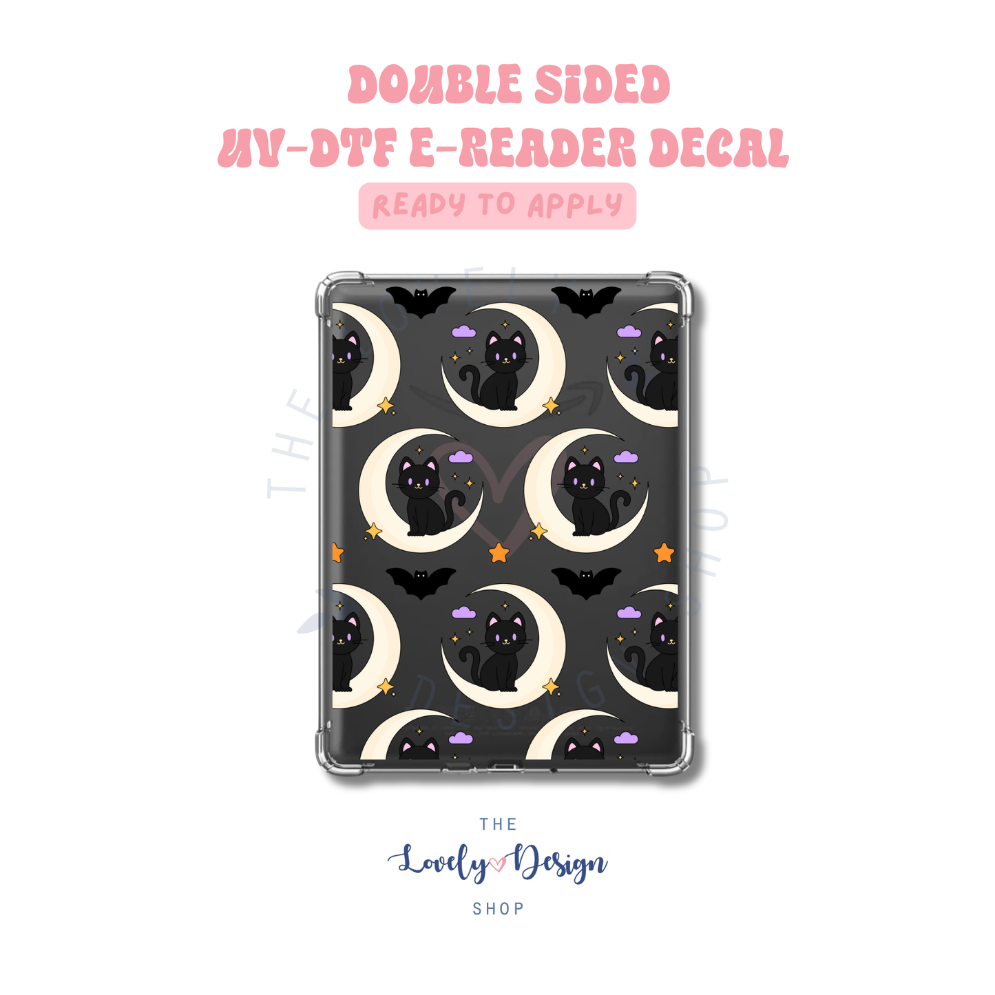 Black Cat Energy - UV DTF E-Reader Decal - Aug 27