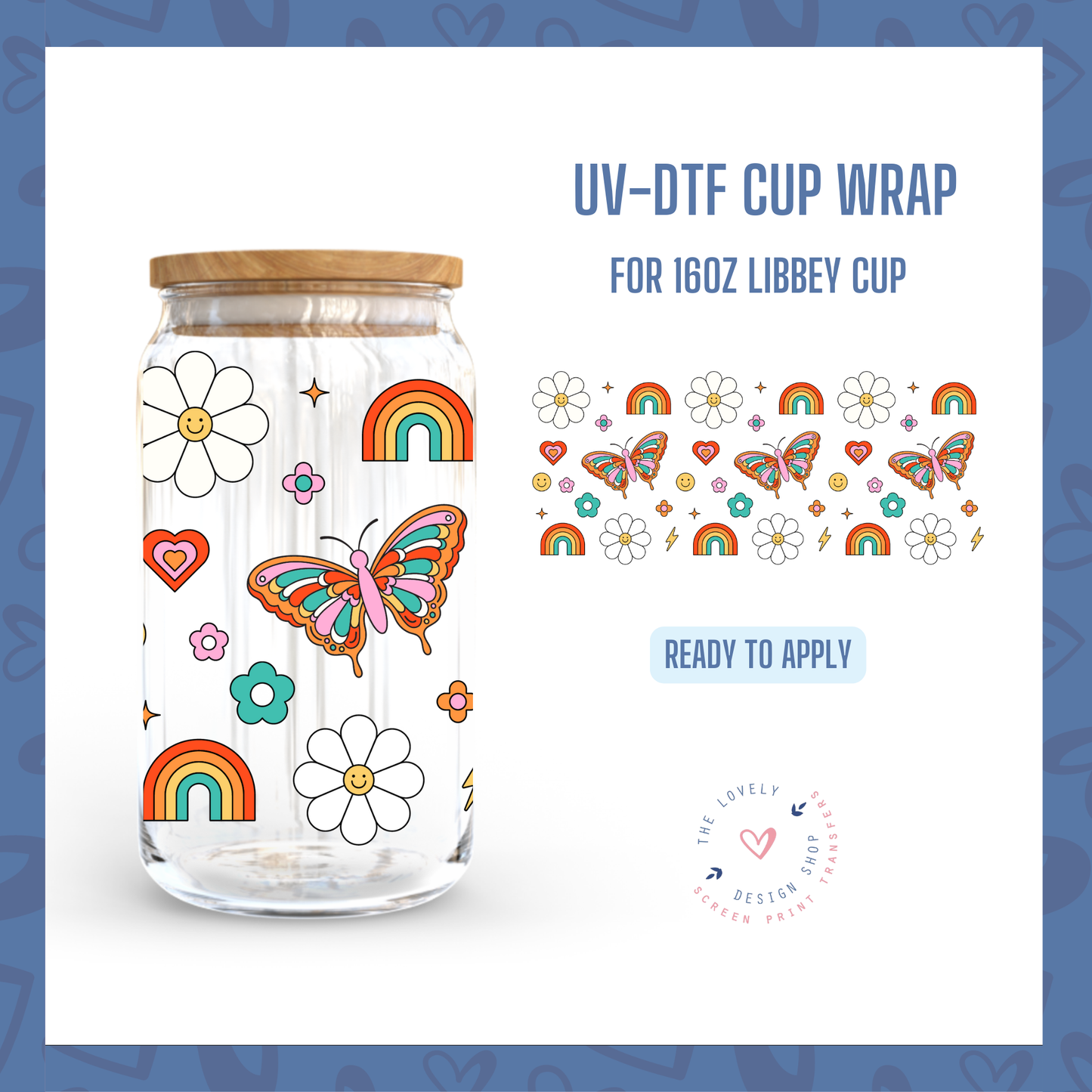 Smiling Doods - UV DTF 16 oz Libbey Cup Wrap - Aug 19