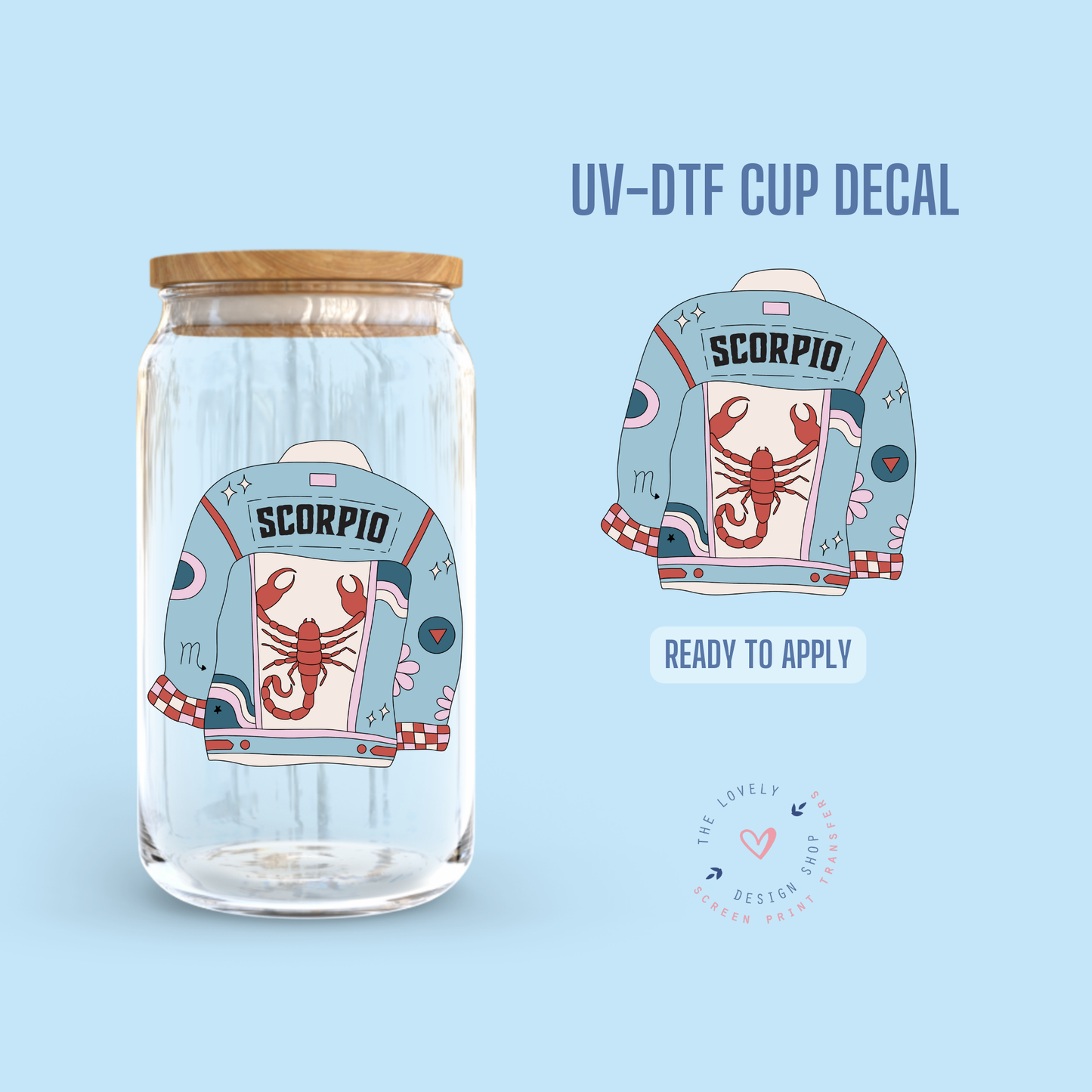 Zodiac Signs Jackets - UV DTF Cup Decal (Ready to Ship) Jun 10