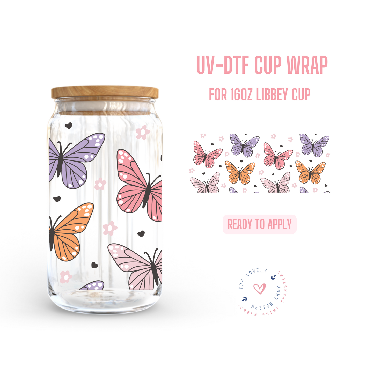 Inflight - UV DTF 16 oz Libbey Cup Wrap (Ready to Ship) Feb 27
