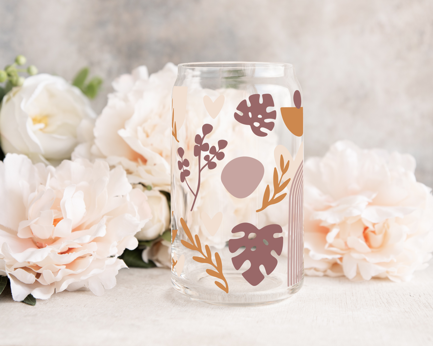 Bohemian Love - UV DTF 16 oz Libbey Cup Wrap (Ready to Ship)