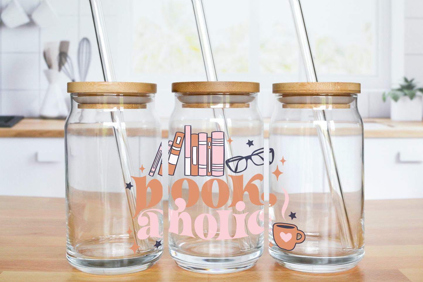 Bookaholic - UV DTF Cup Decal (Ready to Ship)