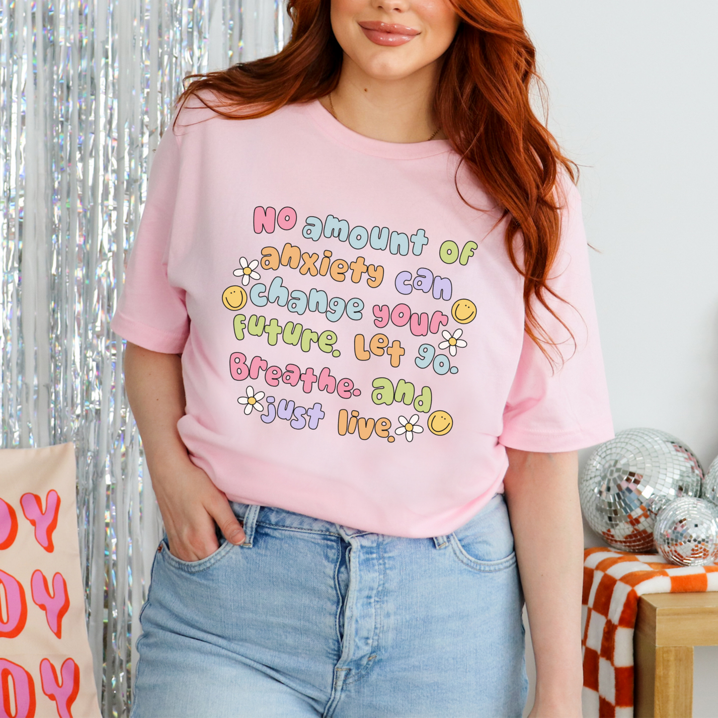 Breathe and Just Live - FULL COLOR DTF TRANSFER (Ready to Ship)