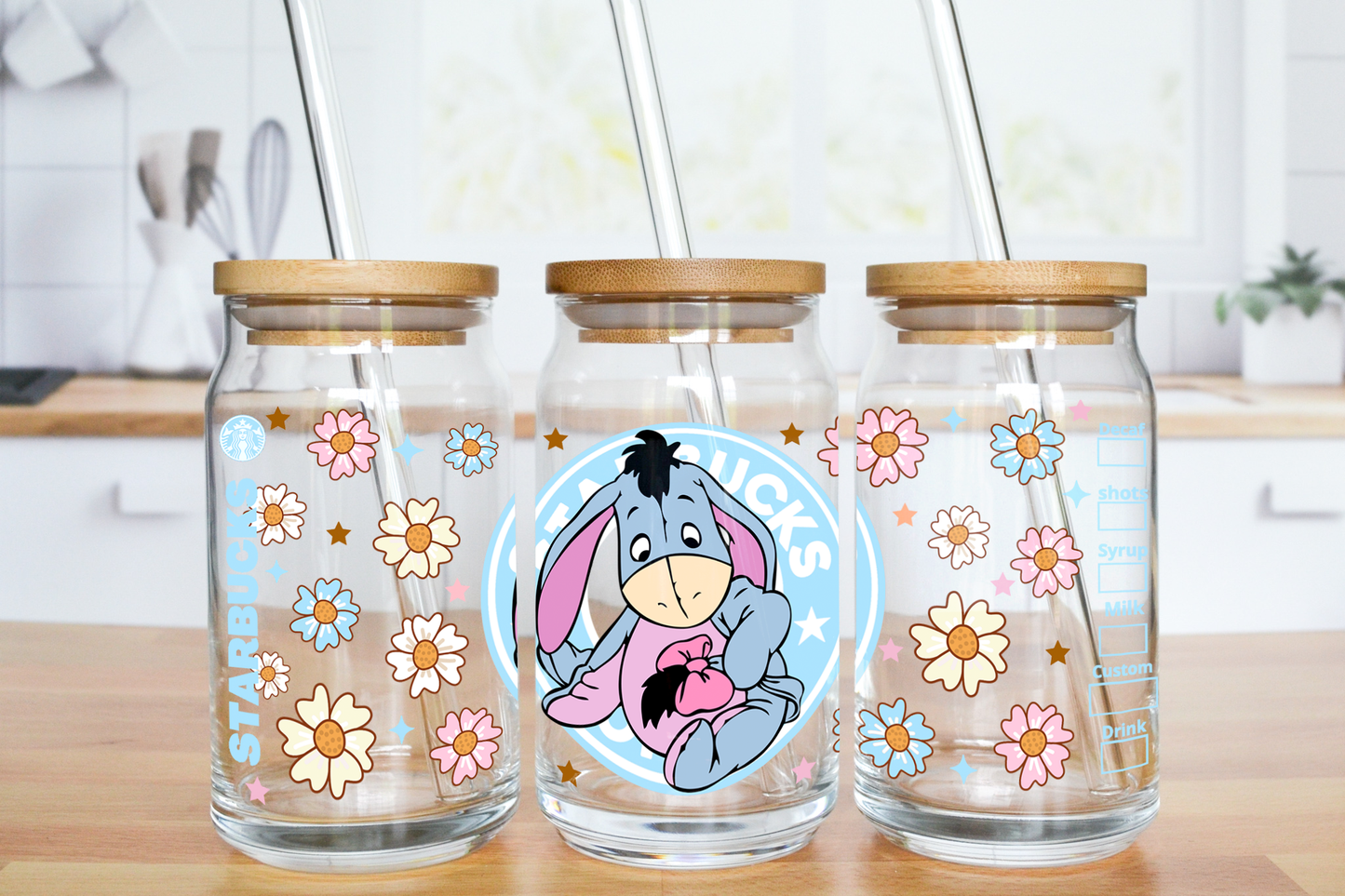 Burrito Coffee Label - UV DTF 16 oz Libbey Cup Wrap (Ready to Ship)