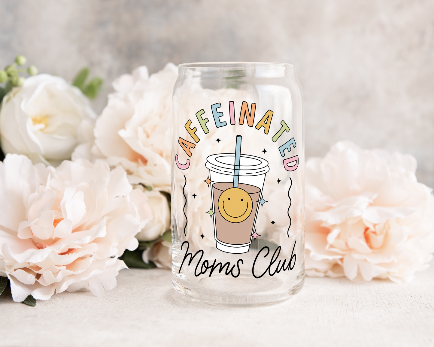 Caffeinated Moms Club - UV DTF Cup Decal (Ready to Ship)