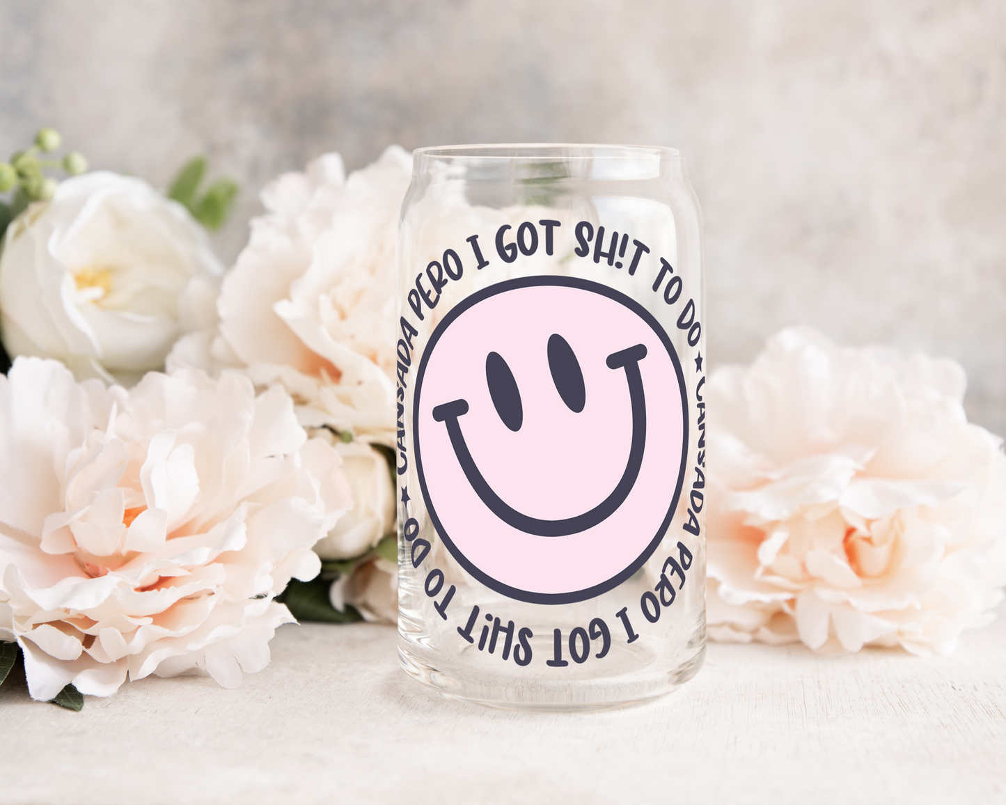 Cansada but I got sh!t to do - UV DTF Cup Decal (Ready to Ship)