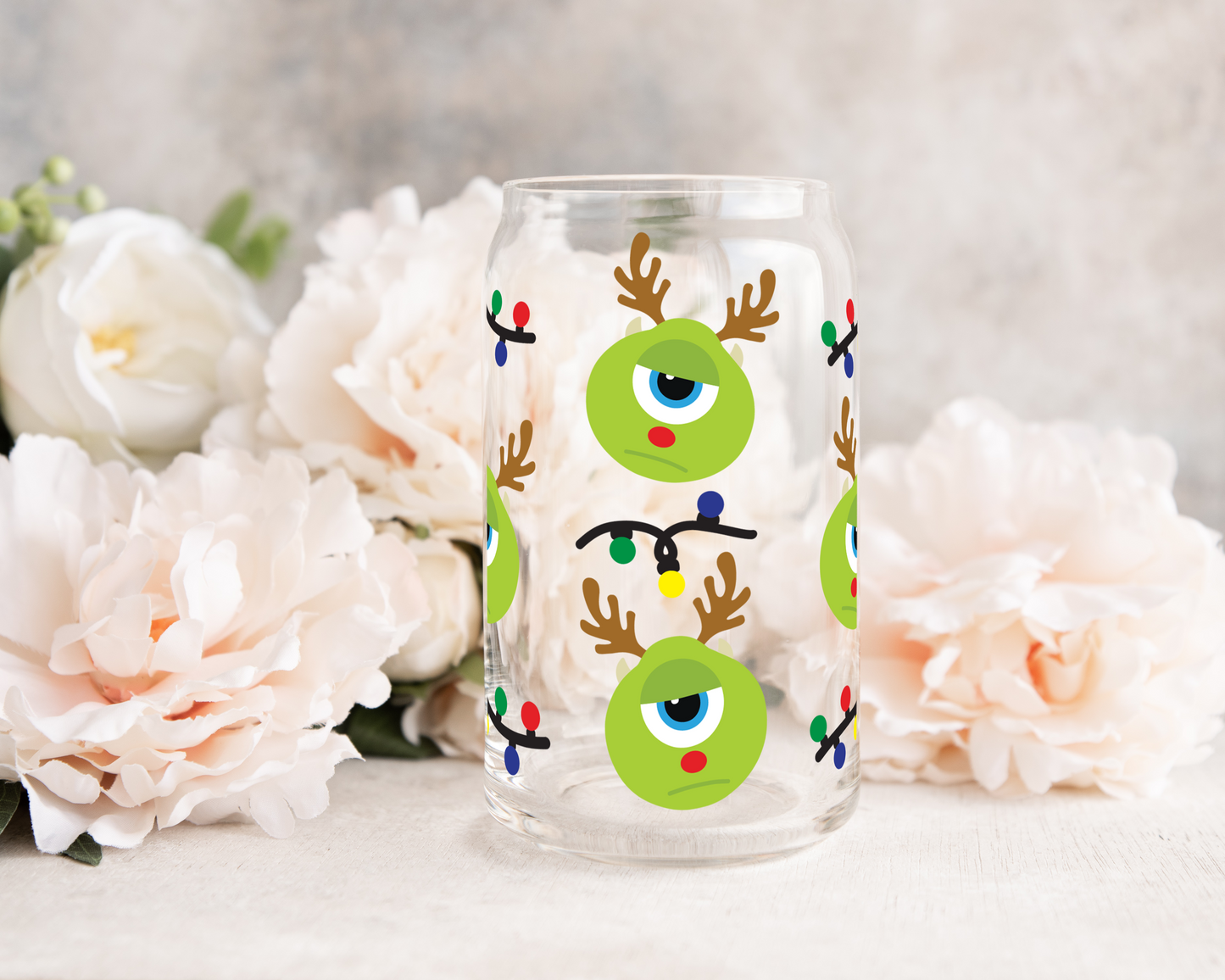 Christmas Mike - UV DTF 16 oz Libbey Cup Wrap (Ready to Ship)