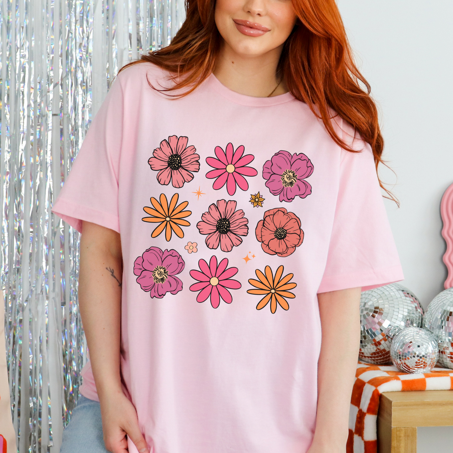 Cute Flowers - FULL COLOR DTF TRANSFER (Ready to Ship)