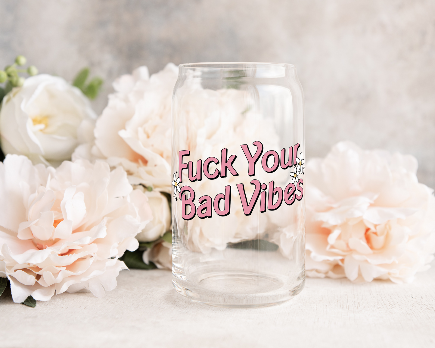 F Your Bad Vibes - UV DTF Cup Decal (Ready to Ship)