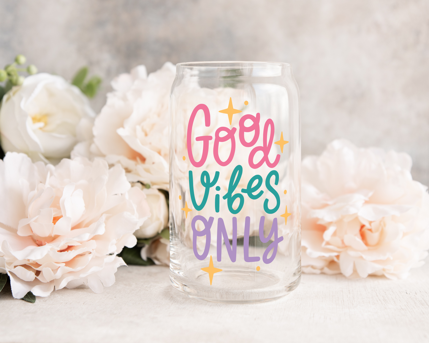 Good Vibes Only - UV DTF Cup Decal (Ready to Ship)